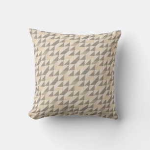 Coussin Motif texturé beige, gris rhombique. jeter la pilu