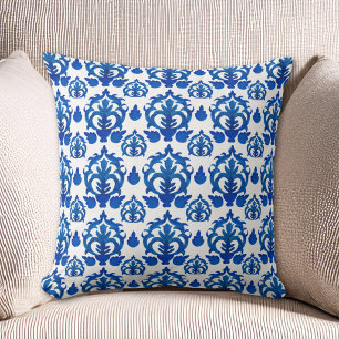 Coussin Motif Toile de Jouy Bleu