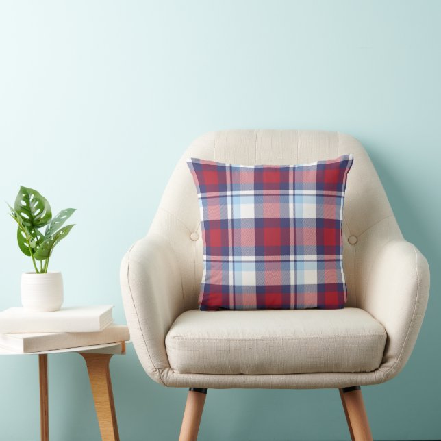 Coussin Motif traditionnel américain Rouge Blanc Bleu Tart (Chaise)