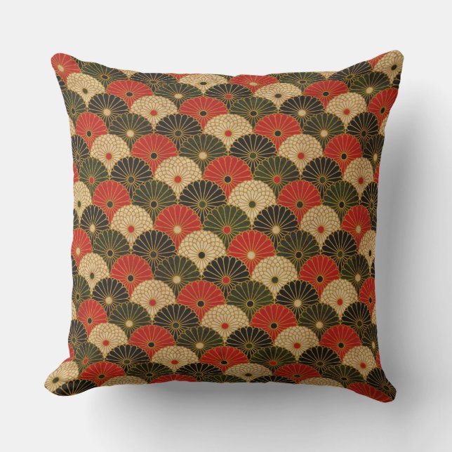 Coussin Motif traditionnel de Lotus de Japonais (Recto)