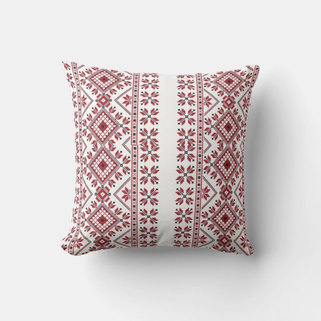 Coussin Motif traditionnel, Motif traditionnel roumain T-S (Recto)