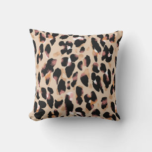 Coussin Motif transparent Empreinte de léopard