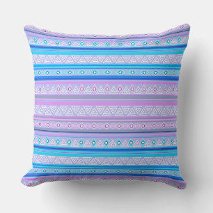Coussin motif tribal ethnique géométrique d'Amérindien