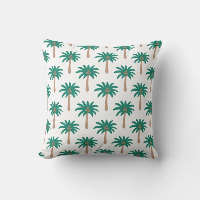 Coussin Motif Tropical Palm Tree (Recto)