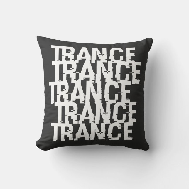 Coussin Motif typographique Trance (Recto)