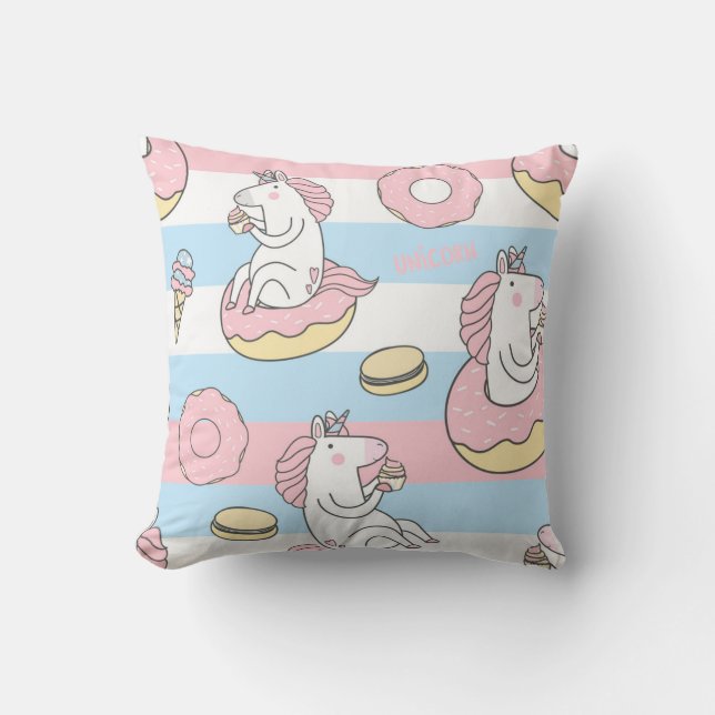 Coussin Motif Unicorn (Recto)