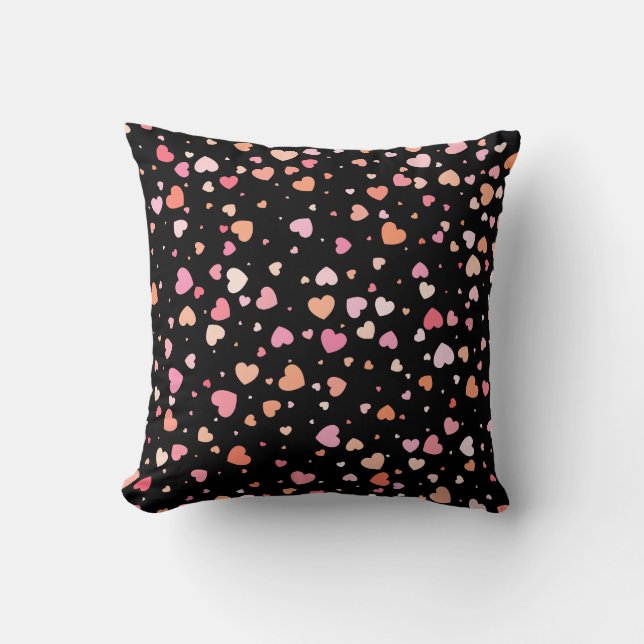 Coussin Motif Valentine`s 2024 Arrière - plan avec coeur (Recto)