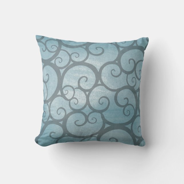 Coussin Motif Verre Bleu enchanté (Recto)