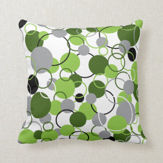 Coussin Motif vert de cercles