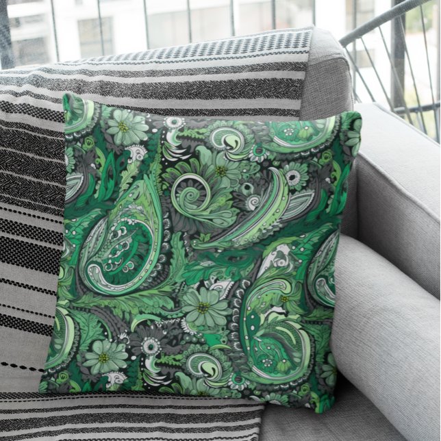 Coussin Motif vert et gris (Créateur téléchargé)