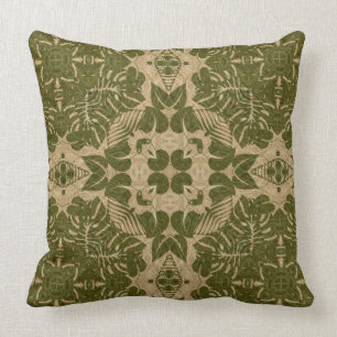 Coussin Motif vintage de damassé d'art
