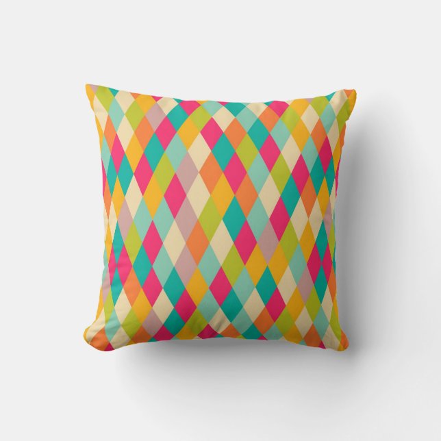 Coussin Motif vintage de harlequin (Recto)