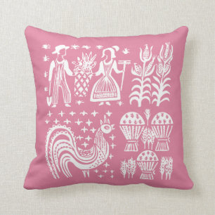 Coussin Motif vintage de Pyrex - rose de Butterprint