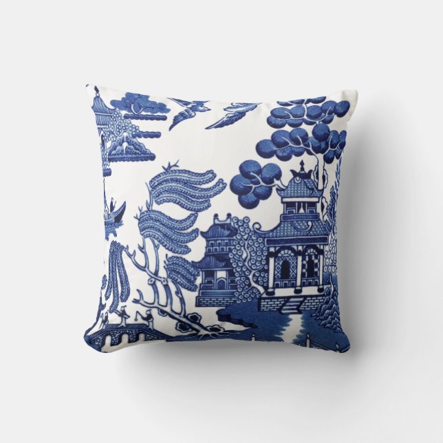 Coussin Motif vintage de saule (Recto)