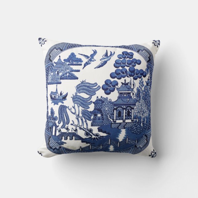 Coussin Motif vintage de saule (Recto)