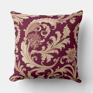 Coussin Motif Vintage marron et beige