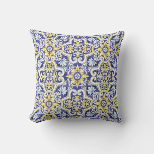 Coussin Motif vintage transparent avec effet attriti
