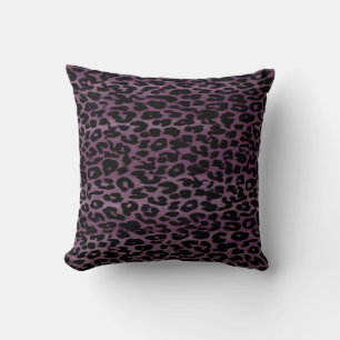 Coussin Motif violet poils de léopard abstrait