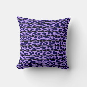 Coussin Motif violet poils de léopard abstrait