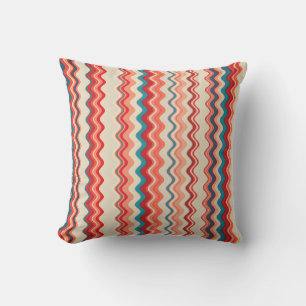 Coussin Motif Wavy multicolore