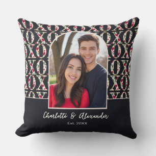 Coussin Motif XOXO Bleu Marine Arche Moderne Photo de Co