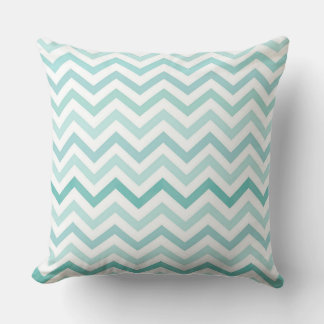 Coussin Motif Zigzag Bleu Aqua – Moderne Minimaliste
