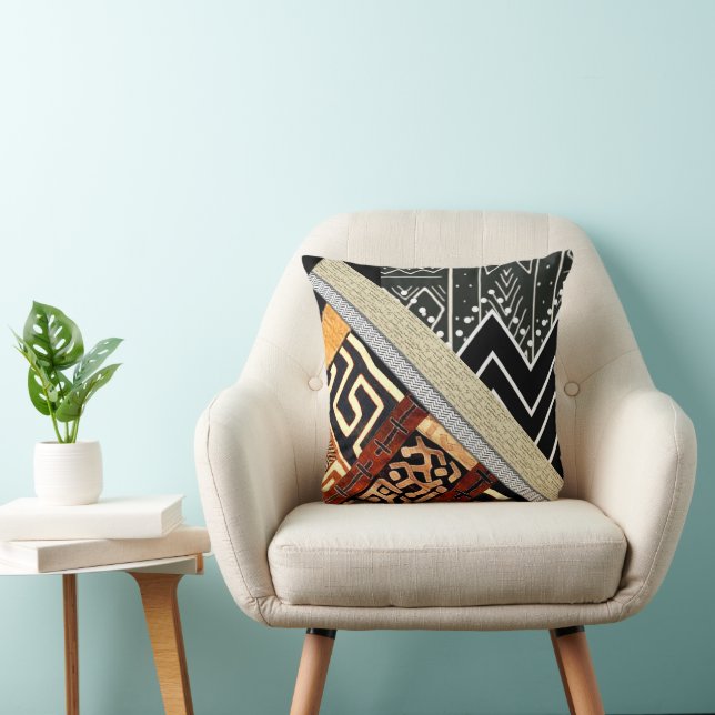 Coussin "Motifs audacieux, histoire riche" (Chaise)
