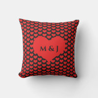 Motifs de Cœur Rouge Monogramme de la Saint-Valent