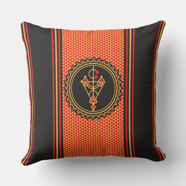 Coussin Motifs des poteries kabyle amazigh  (Verso)
