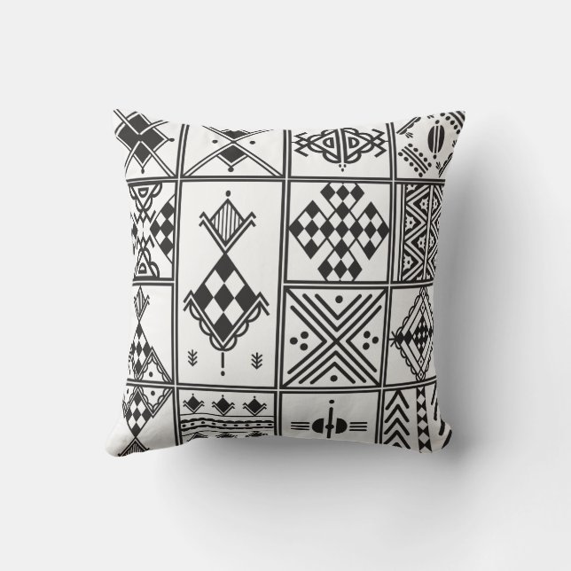 Coussin Motifs des poteries kabyle amazigh  (Verso)