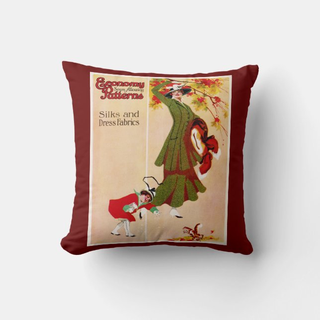 Coussin Motifs économiques (Recto)
