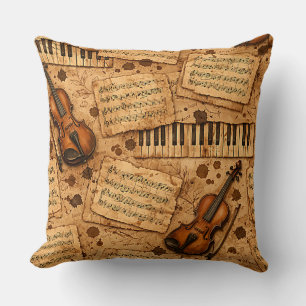 Coussin Motifs esthétiques de l'Académie Sombre Vintage