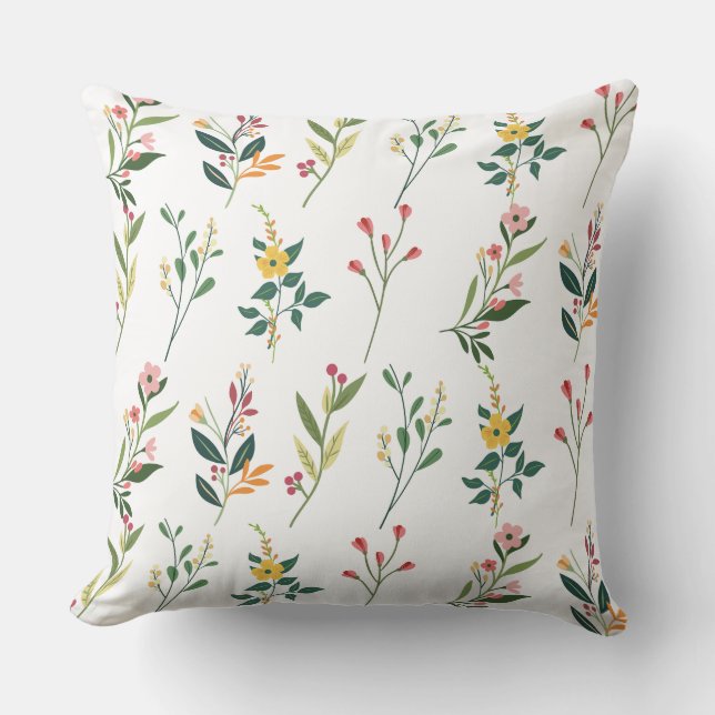 Coussin Motifs floraux printemps (Recto)