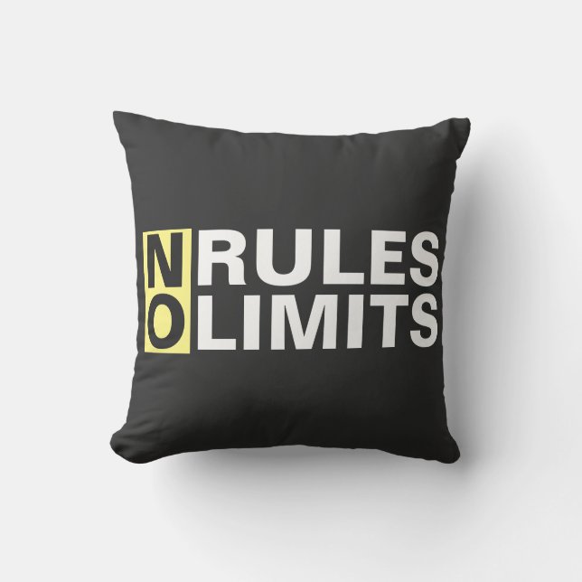 Coussin Motivation Pas De Règles Pas De Limites (Recto)