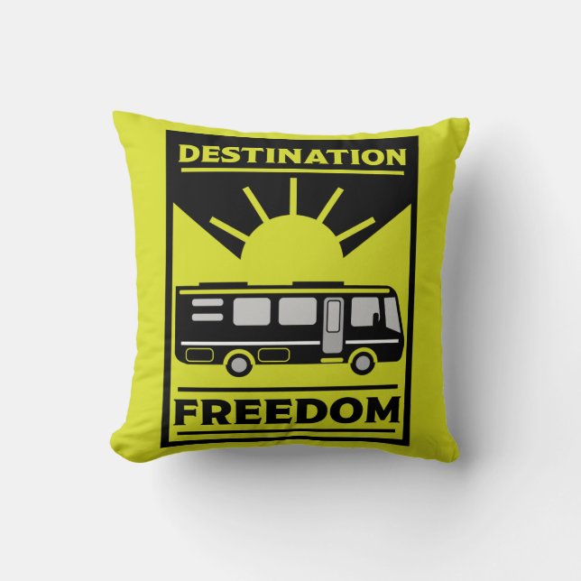 Coussin Motorhome Camping RV Liberté (Recto)