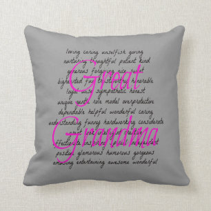 Coussin Mots de grand-mère