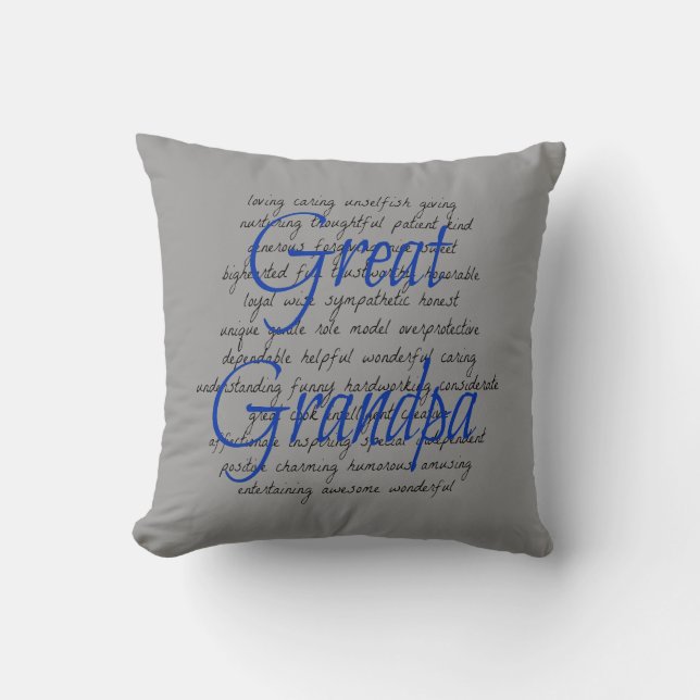 Coussin Mots de grand-père (Recto)