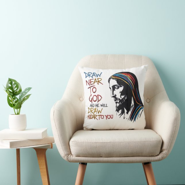 Coussin Mots Divins : Jésus inspire (Chaise)