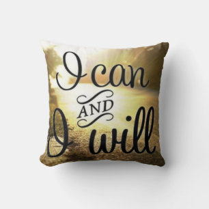 Coussin Mots Motivationnels - Je peux et je veux