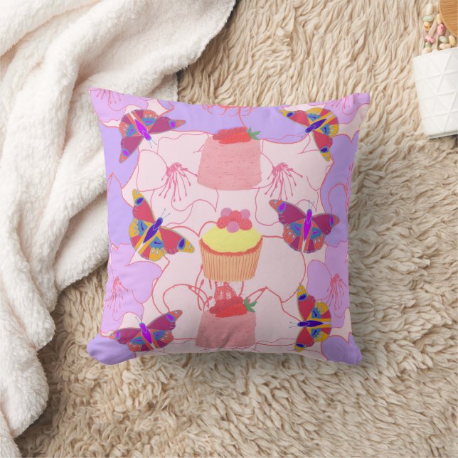 Coussin Mouches à papillons sociaux Cushion (Couverture)