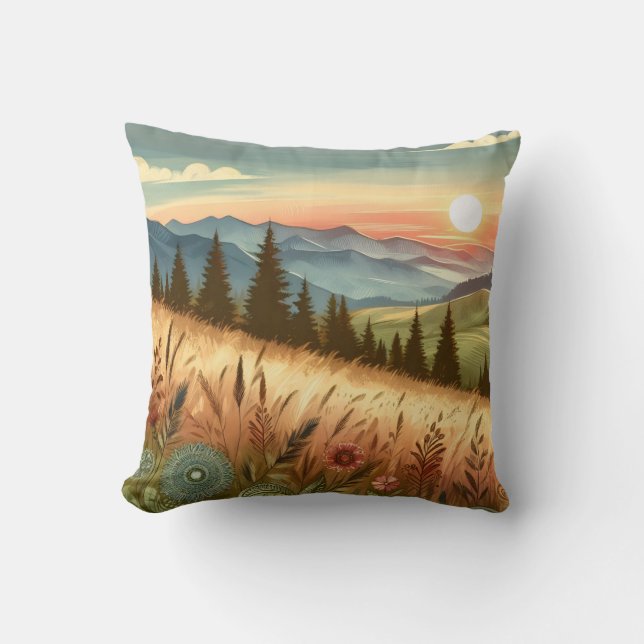 Coussin Mountain Forest Hills Country Nature coque iphone (Recto)