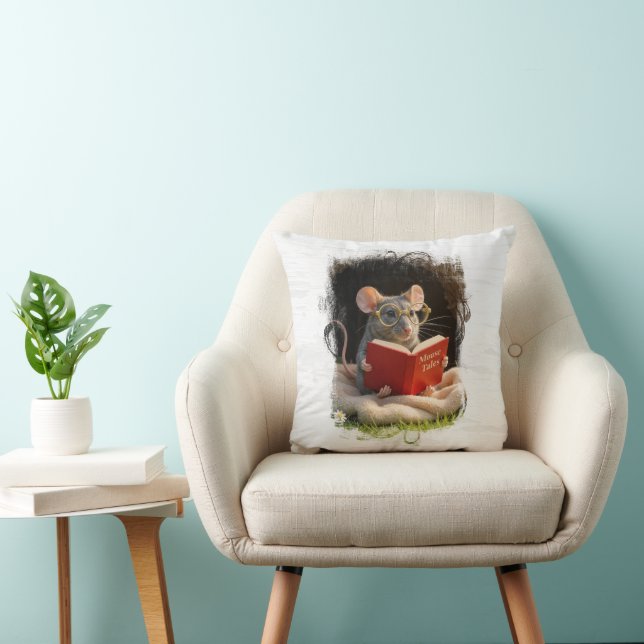 Coussin Mouse Reading a Book (Chaise)