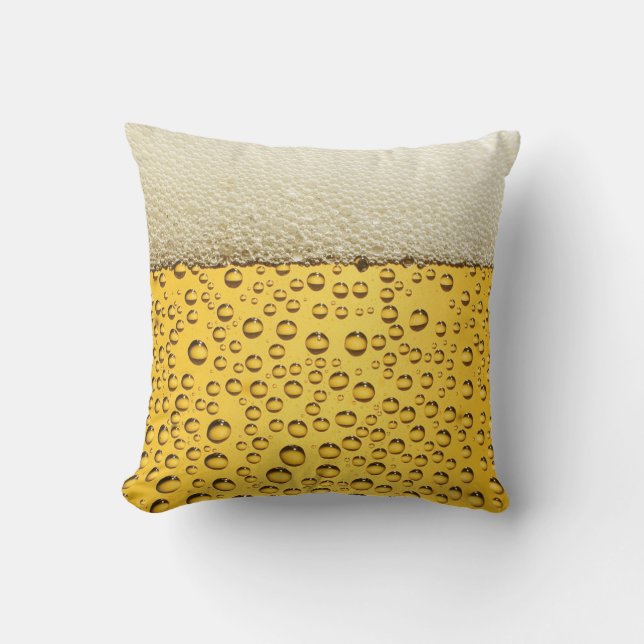 Coussin Mousse de bière et bulles (Recto)