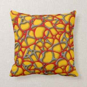 Coussin Moustiquaire rouge et gris sur un arrière - plan 