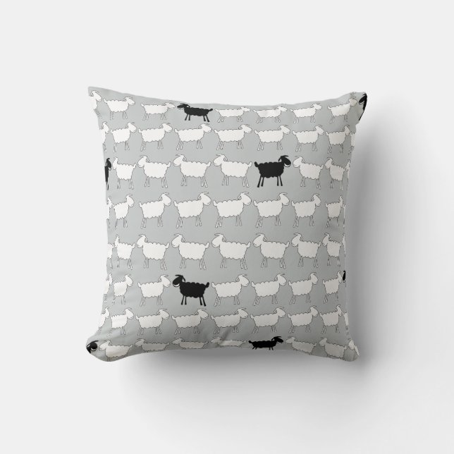 Coussin Moutons blancs animaux et le carreau de moutons (Recto)