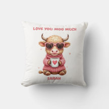Moutons des Highlands mignon coeur lunettes café m