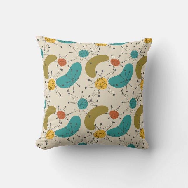 Coussin Moyenne siècle rétro moderne modèle numéro 3 (Recto)