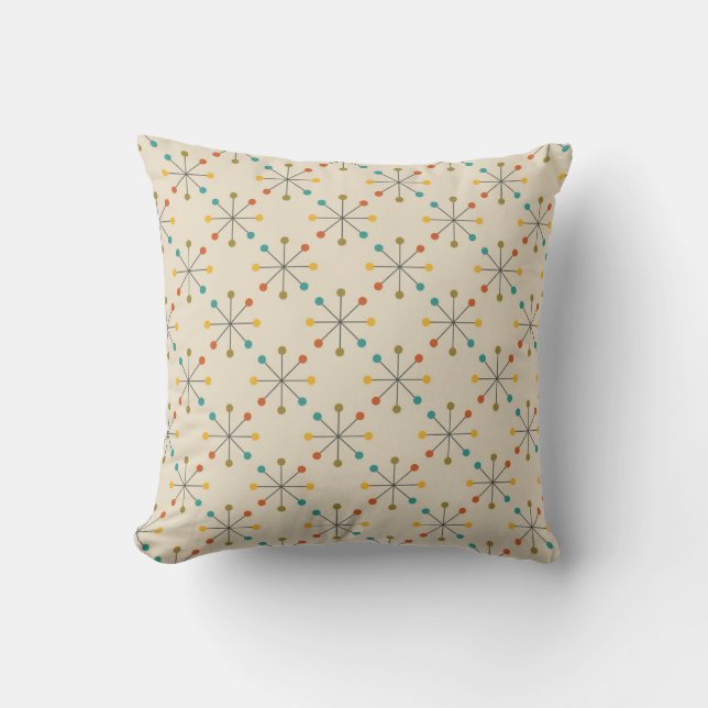 Coussin Moyenne siècle rétro moderne modèle numéro 7 (Recto)