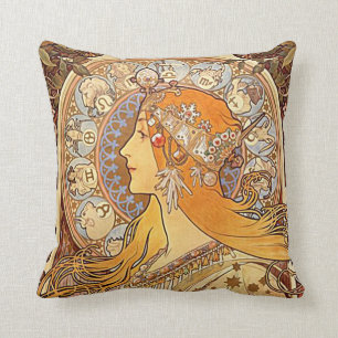 Coussin Mucha. Zodiaque