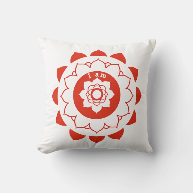 Coussin Muladhara Red Mandala Root Chakra Jeu d'oreiller (Recto)